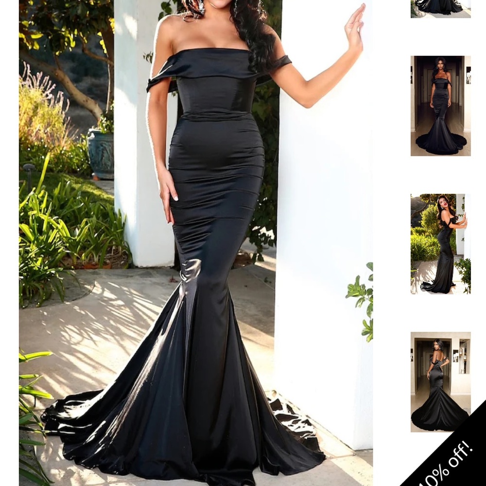 Delilah Corset Gown- Black